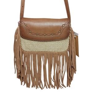 FRYE & CO Ava Raffia Convertible belt bag crossbody fringebag NEW W DUSTBAG